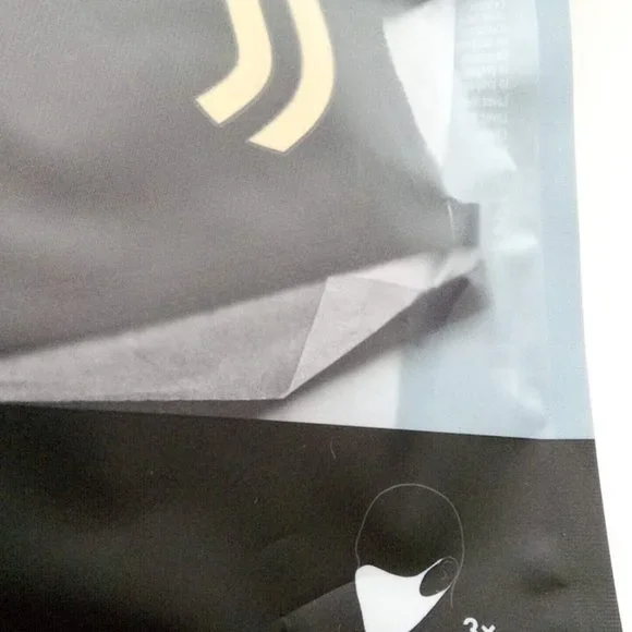 New 3 PCS Adidas Black & Gold Juventus Non-Medical Reusable Face Mask Size M/L - Picture 10 of 11